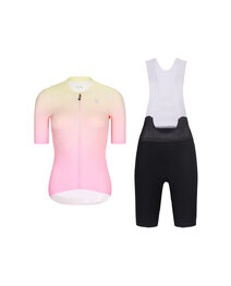 RIVANELLE Cycling short sleeve jersey and shorts - ELEVATE - black/pink/multicolour